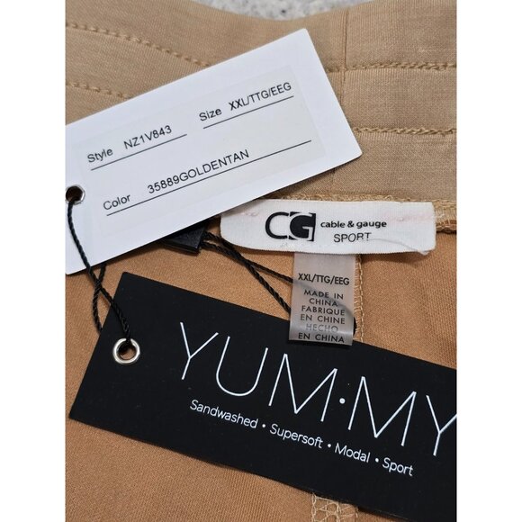 Cable Gauge Sport Women's Golden Tan Yummy Fabric Jogger Pants Size 2XL NWT - Picture 6 of 11